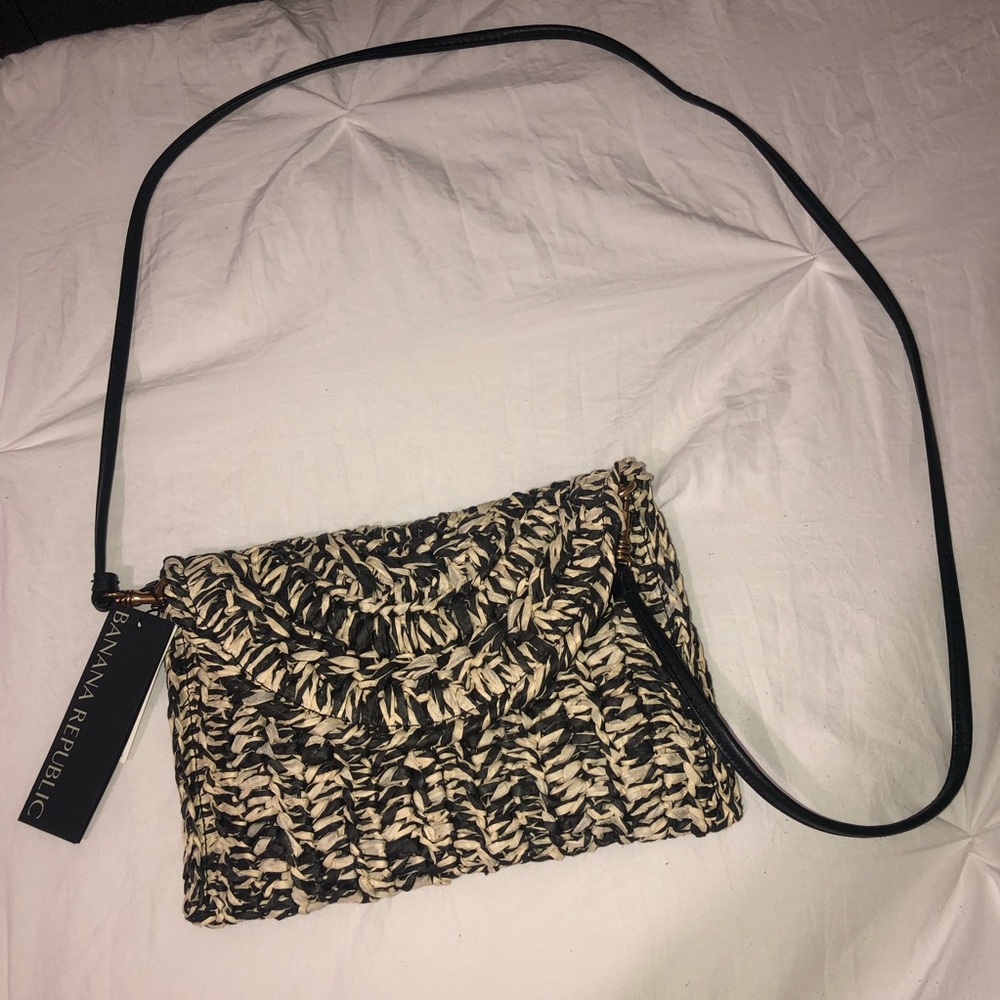 NWT Banana Republic Straw Crossbody